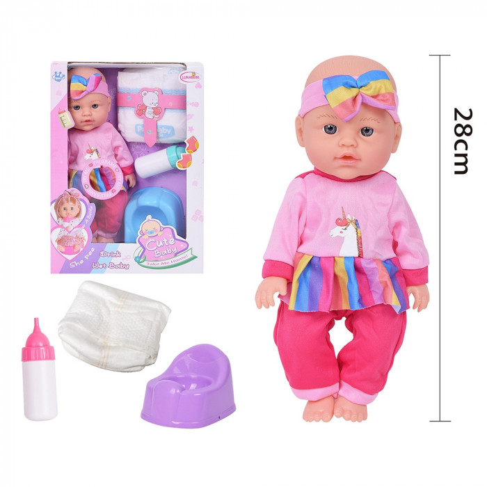 Set Bebelus Cu Accesorii: Olita,Pampers,Biberon 3028