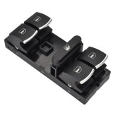 Modul Panou Butoane Geamuri Electrice - Flexzon - VW Golf, Passat, Jetta, Touran, Seat - 2004+ - crom / negru C00106