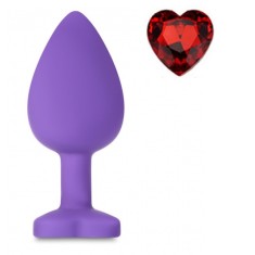 Dop Anal Brighty, Large, Silicon, Mov/Rosu, Mokko Toys