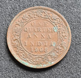 India One quarter anna 1908, Asia