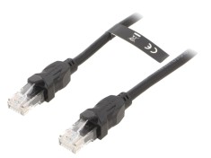Cablu Patch Cord UTP Cat6 Negru 10m