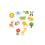Set 12 magneti de frigider, cu animale, figurine educative pentru copii - Multicolor