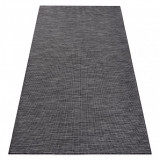 Covor SISAL PATIO 2778 țesute plate negru / bej, 117x170 cm