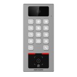 Terminal control acces si interfon Hikvision cu QR, Bluetooth, PoE, IP65
