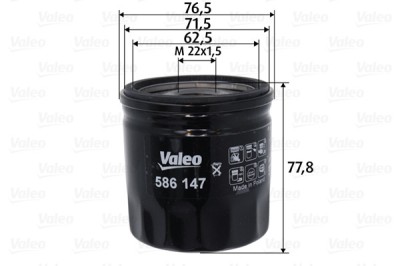 VALEO 586147 Filtru ulei foto