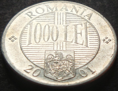 Moneda 1000 LEI - ROMANIA, anul 2001 * Cod 3474 foto