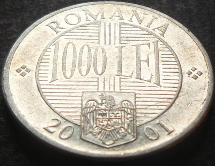 Moneda 1000 LEI - ROMANIA, anul 2001 * Cod 3474