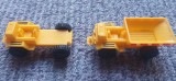 Macheta doua basculante din plastic. 7x3 cm, plastic, galbene, ca in poze