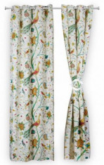 Set doua draperii Heinner HR-DR140-PAUN, 140 x 270 cm, Bumbac, model Pauni (Multicolora) foto
