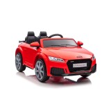 Masinuta electrica Audi TT Rosie Leziter 12V, 2 Motoare, Telecomanda 2.4GHz, Lumini LED, MP3/USB
