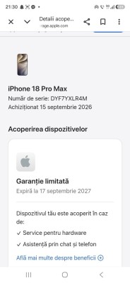 Vand Iphone 18 Pro Max 1TB foto