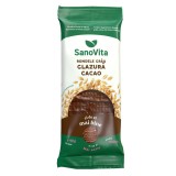 Rondele din grau cu glazura de cacao, 66g, SanoVita