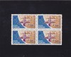 ROMANIA 1965 LP 603 RANGER 9 SUPRATIPAR BLOC DE 4 TIMBRE MNH, Spatiu, Nestampilat