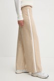 Sportalm pantaloni femei, culoarea bej, lat, high waist, 1816501038