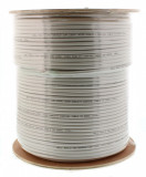Cablu coaxial RG6, fire otel cuprat, triplu ecranat, 64X0.12mm AL+Folie Al, 305m/rola, Well