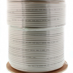 Cablu coaxial RG6, fire otel cuprat, triplu ecranat, 64X0.12mm AL+Folie Al, 305m/rola