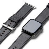 Rama pentru Apple Watch 1/2/3/4/5/6/7/8/9/SE/SE 2/Ultra/Ultra 2 (42/44/45/49mm) - Ringke Leather One Basic Bold - Black