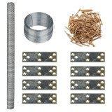 vidaXL Extensie Cotet Găini Metalic Argintiu 268x100x190cm - Tarcuri Gaini, Voliere Pasari, Constructie Metalica, Accesorii Curte