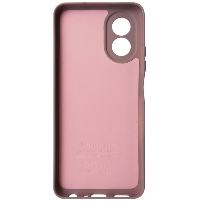 Husa spate silicon TPU Matte bej-roz pentru Oppo A38