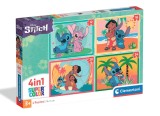 Puzzle Clementoni 4 in 1, Disney Stitch, 12, 16, 20, 24 piese