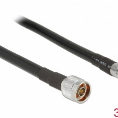 Cablu antena N plug la RP-SMA plug CFD400 LLC400 3m low loss, Delock 13021