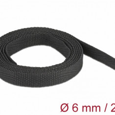 Tub termocontractabil 2 m x 6 mm raport 2:1 Negru, Delock 20791