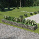 VidaXL Strat &icirc;nălțat gabion, 540 x 90 x 50 cm, oțel galvanizat