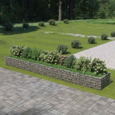 vidaXL Strat &icirc;nălțat gabion, 540 x 90 x 50 cm, oțel galvanizat