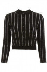 Cardigan dama Alexander mcqueen stretch cardigan 594966 Q1AI4 1000 Negru foto