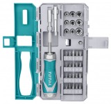 Set surubelnita cu clichet 33 piese, Total Tools