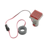 Indicator digital ampermetru si voltmetru LED rosu 0-100A, 50-500V AC, &Oslash;22 mm
