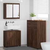 vidaXL Set de mobilier pentru baie 3 pcs Stejar &icirc;nchis Lemn compozit 3403857