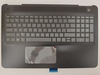 Carcasa superioara cu tastatura palmrest Laptop, HP, Pavilion 15-DP, L43006-001, EAG3501302N, iluminata, layout US foto