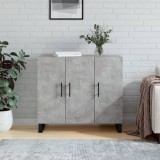 vidaXL Dulap, gri beton, 90x34x80 cm, lemn compozit