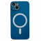 Husa MagSafe pentru Apple iPhone 12, Silicon, Protectie pentru camera, Magnetica, Incarcare Wireless, Flippy, Albastru