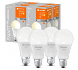 Cumpara ieftin Set 4 becuri LED inteligente LEDVANCE, E27, alb cald (2700 K), inlocuieste becurile incandescente cu 60W - RESIGILAT