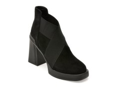 Botine GRYXX negre, H231, din piele intoarsa