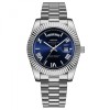 Ceas barbati de mana Nibosi Elegant Quartz Casual Analog Fashion Argintiu Albastru