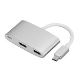 Cablu adaptor USB 3.1 USB Type C la HDMI 4K x 2K +USB 3.0 +USB 3.1 mama, Oem