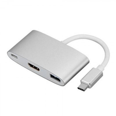 Cablu adaptor USB 3.1 USB Type C la HDMI 4K x 2K +USB 3.0 +USB 3.1 mama foto