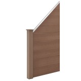 [neu.holz] Gard AAWP-99X3 Model 1, 180 x 96 cm, lemn/plastic, maro HausGarden Leisure