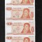 Rar! Set Argentina 4 x 1 peso toate semnaturile aunc/unc