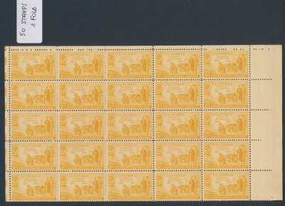 USA-CENTENARUL STATULUI CALIFORNIA-1850-1950-Coala de 50 timbre de 3 centi foto