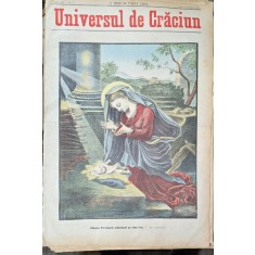 Revista Universul Literar nr.51/1897 pe coperta Sfanta Fecioara adorand pe Fiul sau