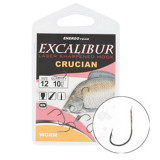 Carlige Excalibur Crucian Worm, 10buc (Marime Carlige: Nr. 4), Energo Team