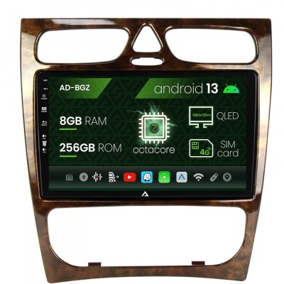Navigatie Benz C Class (W203) (2002-2004), Android 13, Z-Octacore 8GB RAM + 256GB ROM, 9 Inch - AD-BGZ9008+AD-BGRKIT416V3 foto