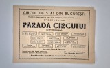 Program Circul de Stat Bucuresti Pliant anii&#039;60