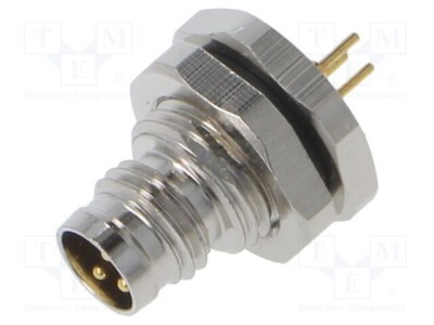 Conector M8 soclu tată 48V 4A 3 pini IP67 THT LUTRONIC foto