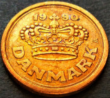 Moneda 25 ORE - DANEMARCA, anul 1990 * cod 2200 B