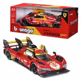 Macheta auto 2024 ferrari 499p #50 fuoco/molina/nielsen castigatoare la Cursa de 24 de Ore de la Le Mans 2024 scara 1/24 rosu galben si negru